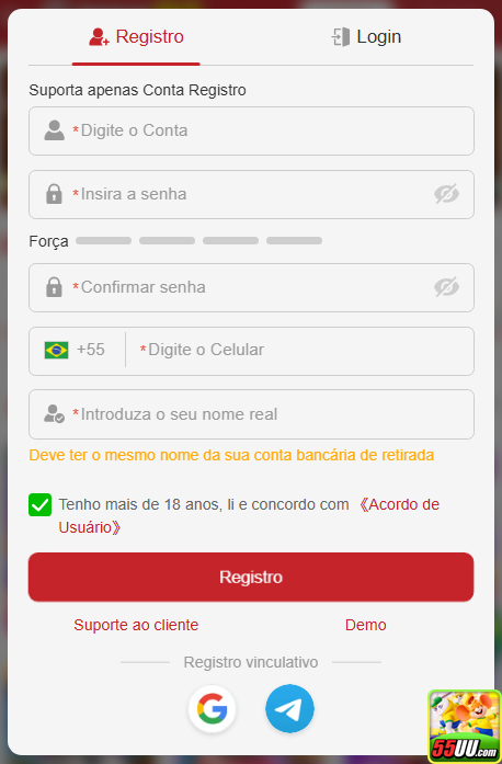 Experiência de Jogos 55uu.com
